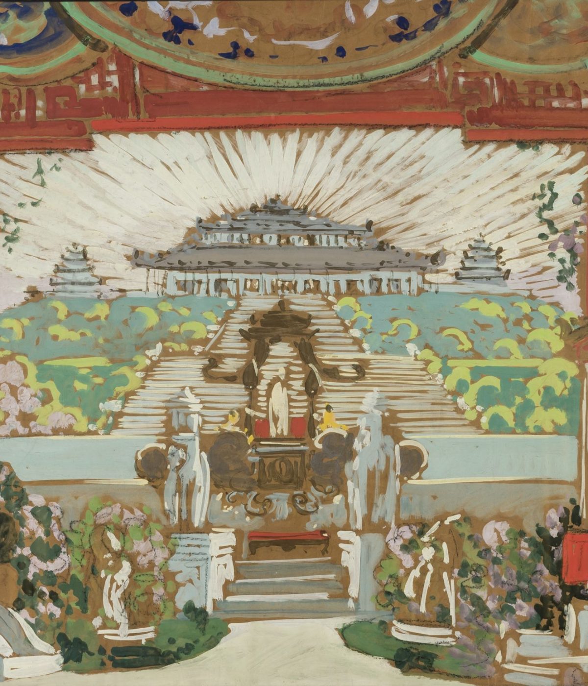 Galileo Chini Esterno del Palazzo Imperiale, atto III, scena II (1925 - 1926). Collezione privata, Lucca